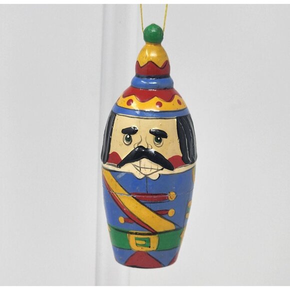 Hand Painted Wooden Nesting Doll Christmas Ornament by Terry's Village VTG 3" - Picture 1 of 6